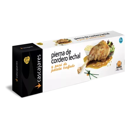 Pierna de Cordero Lechal Asada con Puré Trufado